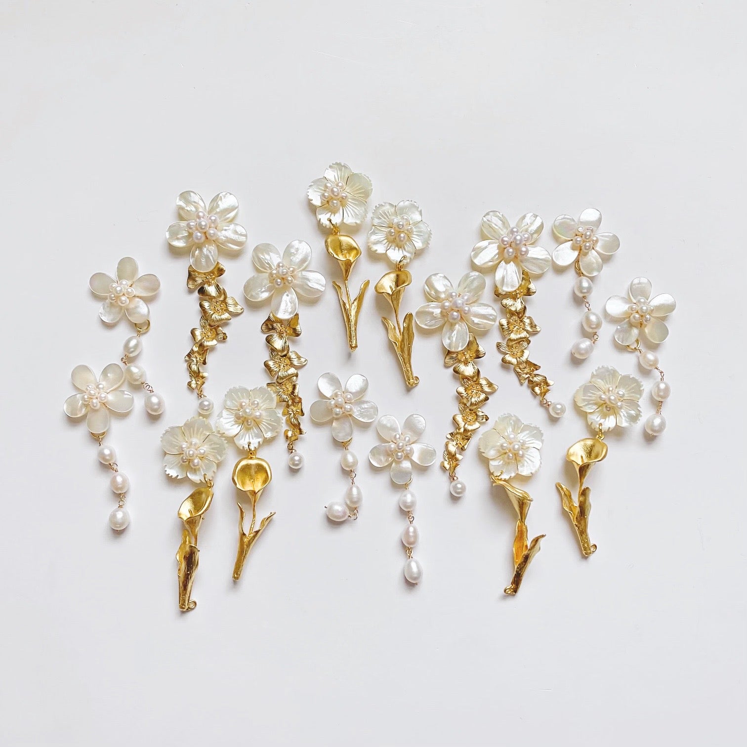 Pearl Flower + 3 drop Pearls