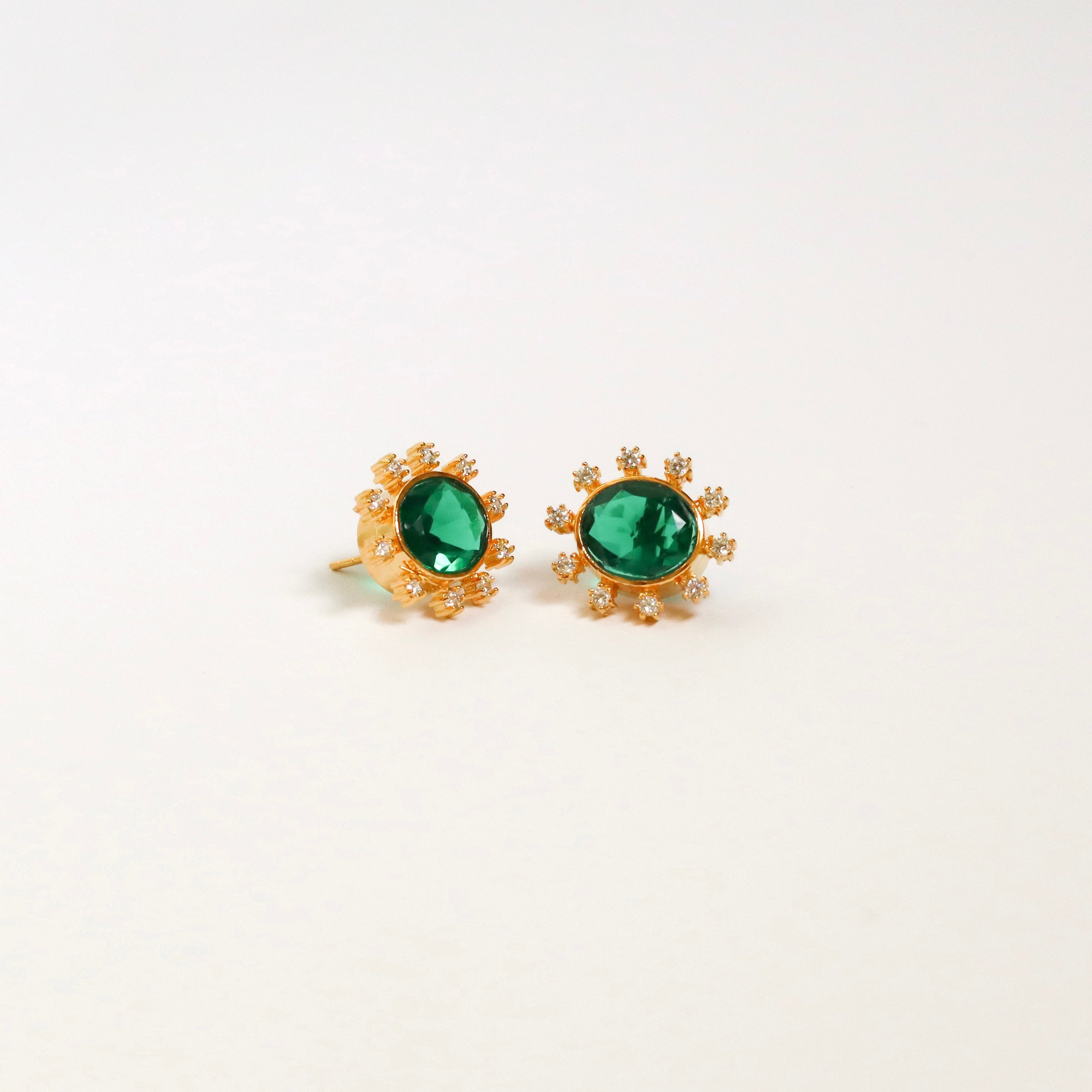 Bejeweled Emerald Studs