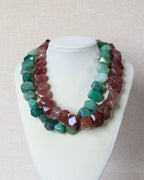 Strawberry Quartz Statement Stone Necklace
