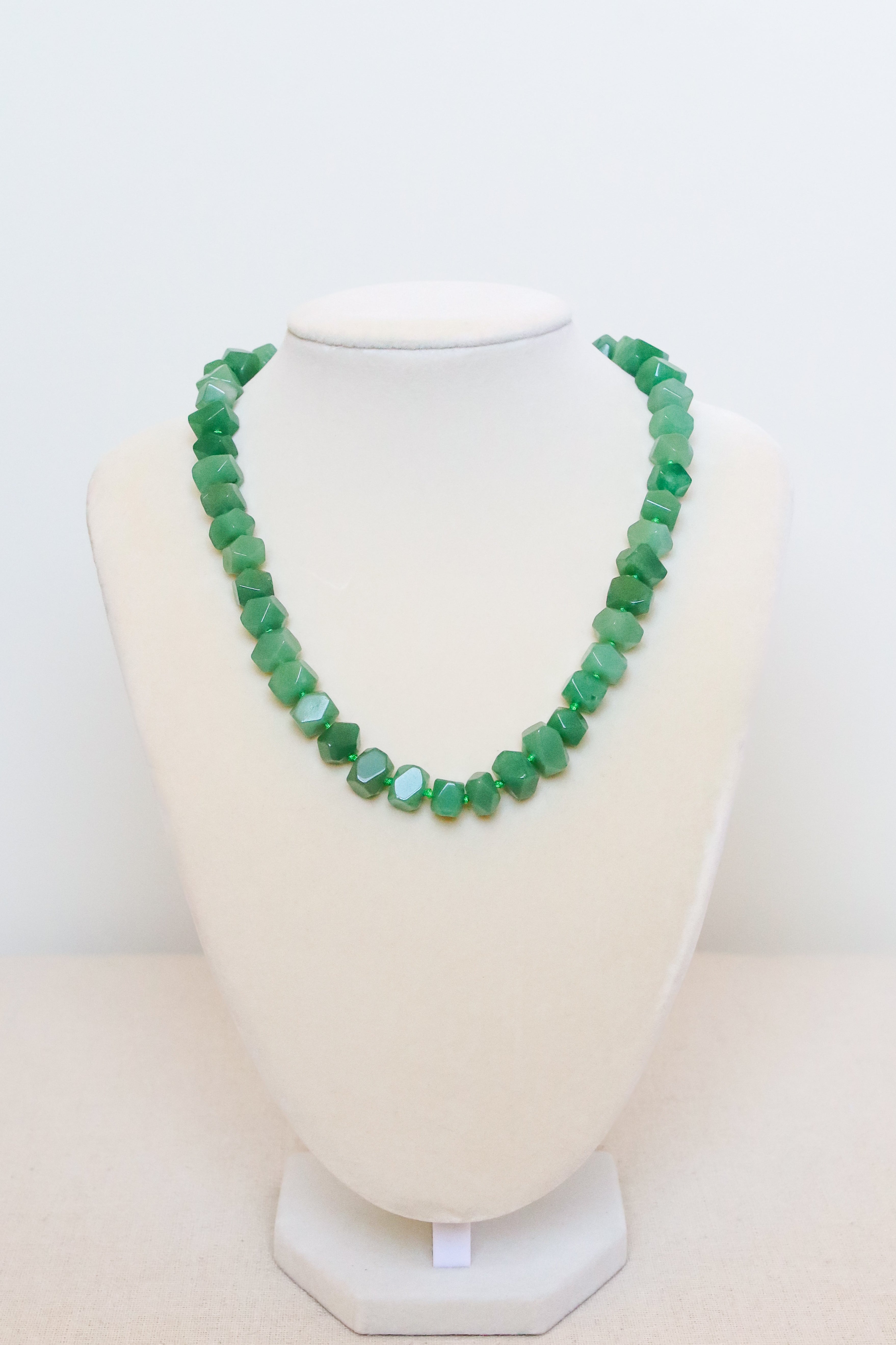 Green Aventurine Nugget Necklace