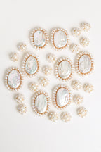 Mini Pearl Halo Cluster Studs