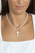 Cross Pearl Necklace