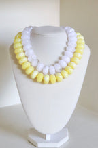 Yellow Acrylic Nugget Necklace