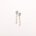 Baby Blue Teardrop + 3 Pearl Drop
