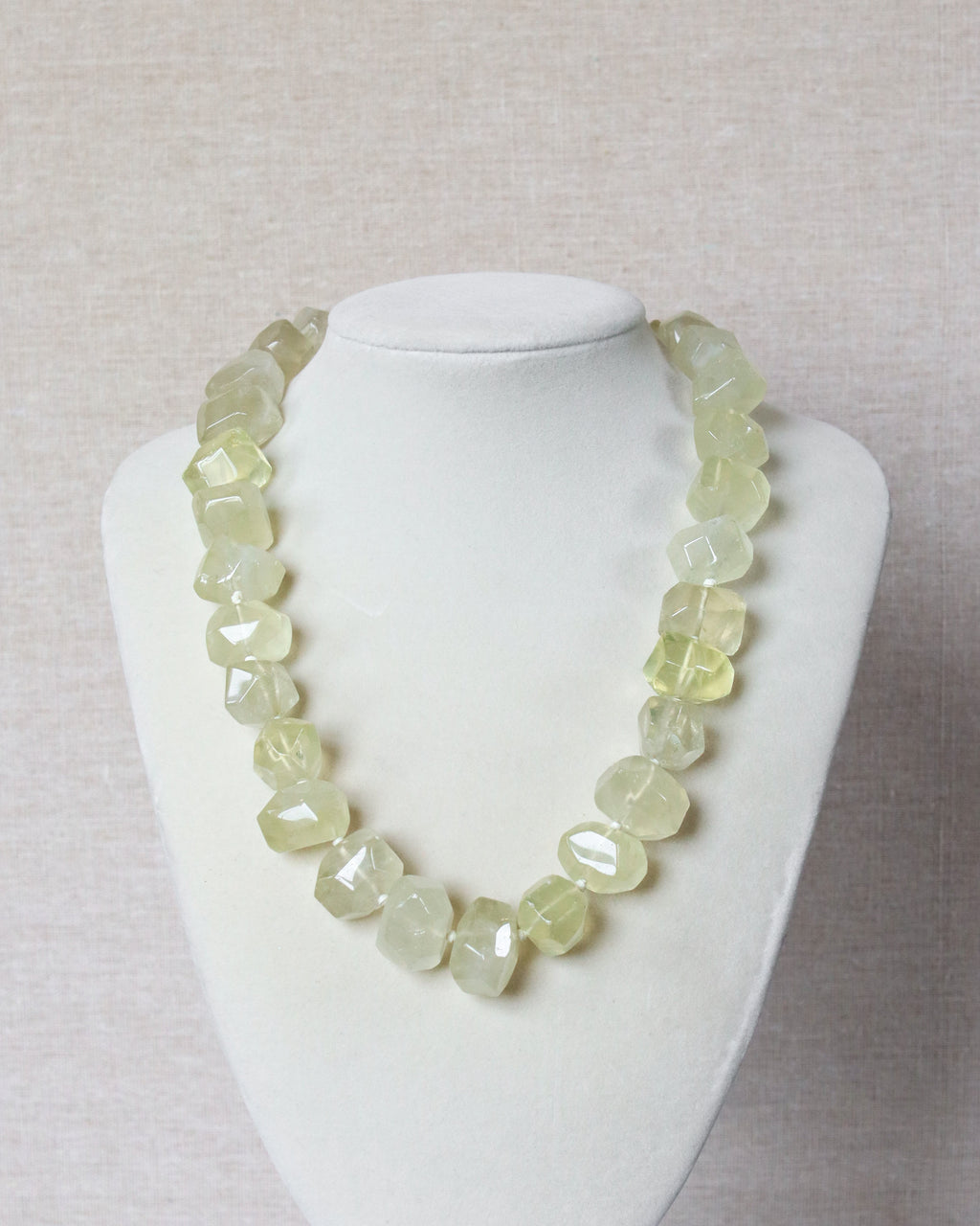 Lemon Jade Statement Stone Necklace