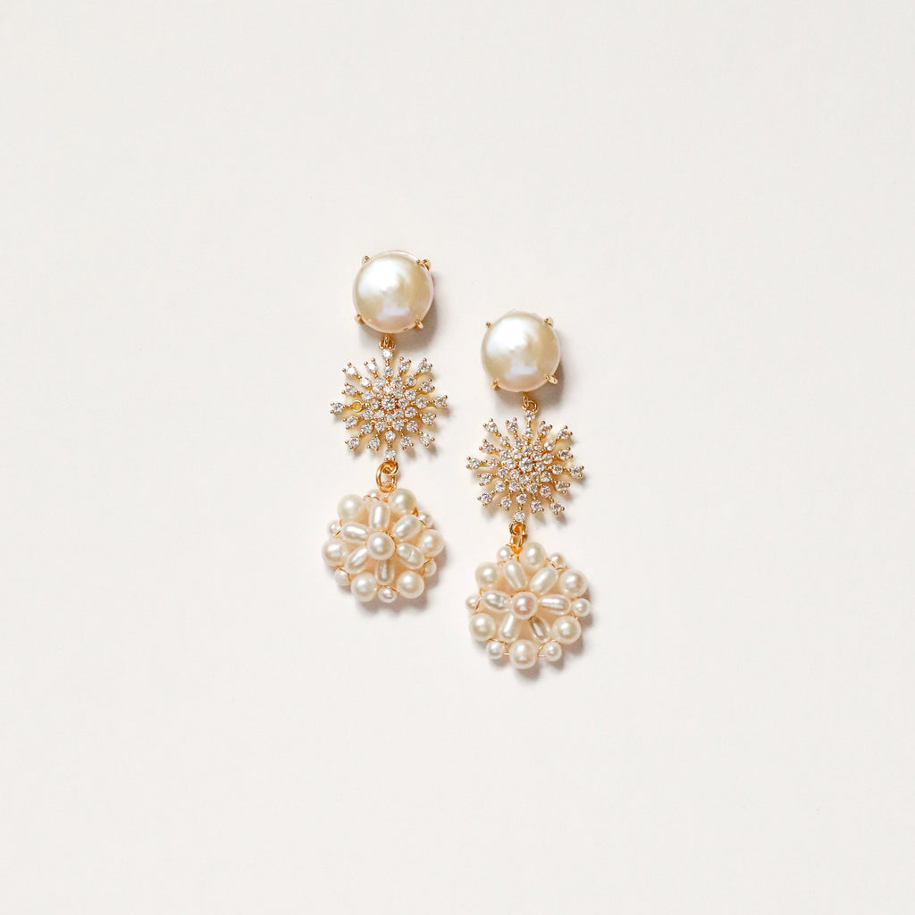 Pearl + Glitzy Flower+ Pearl Cluster
