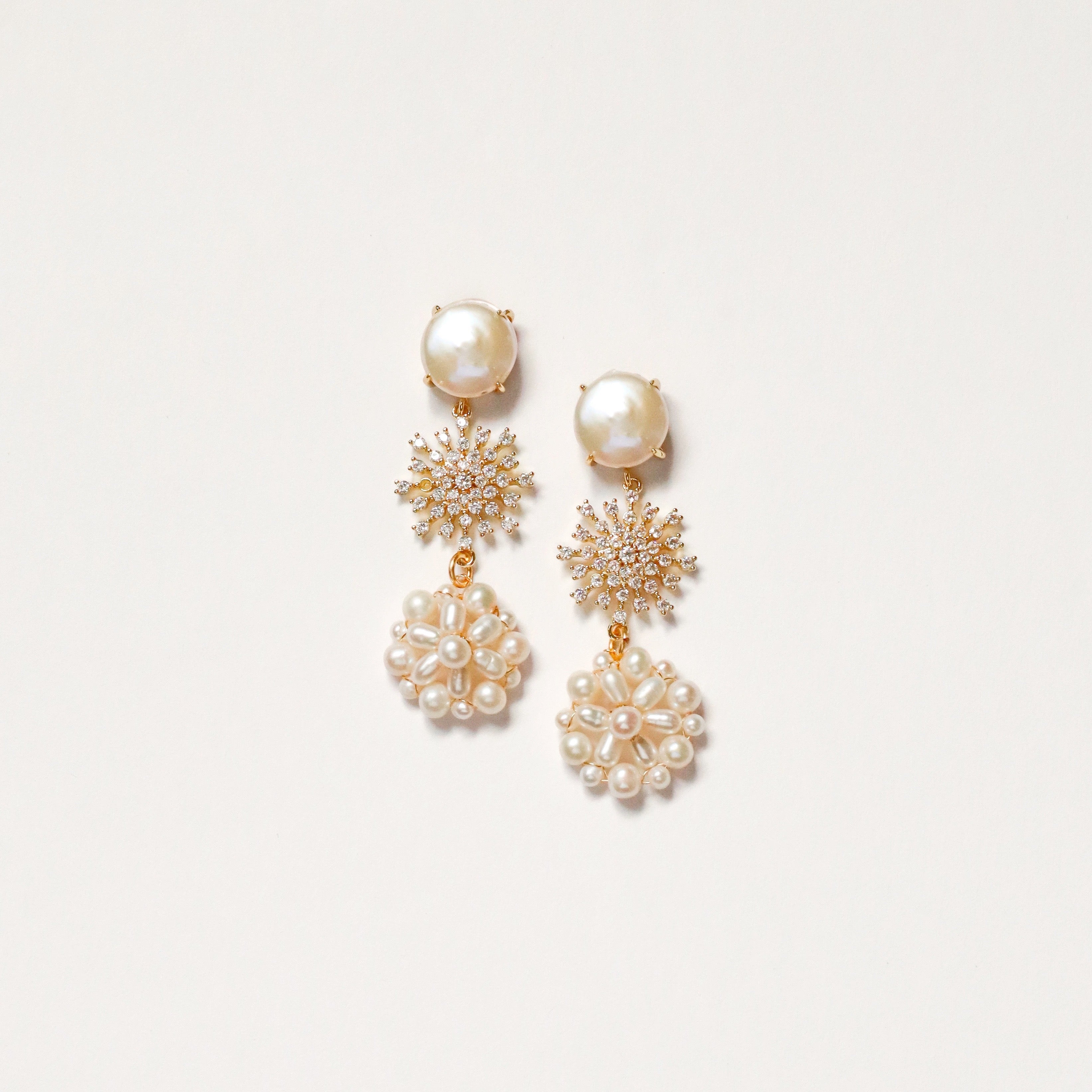 Pearl + Glitzy Flower+ Pearl Cluster