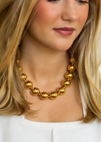 Round Golden Necklace (non-tarnish)