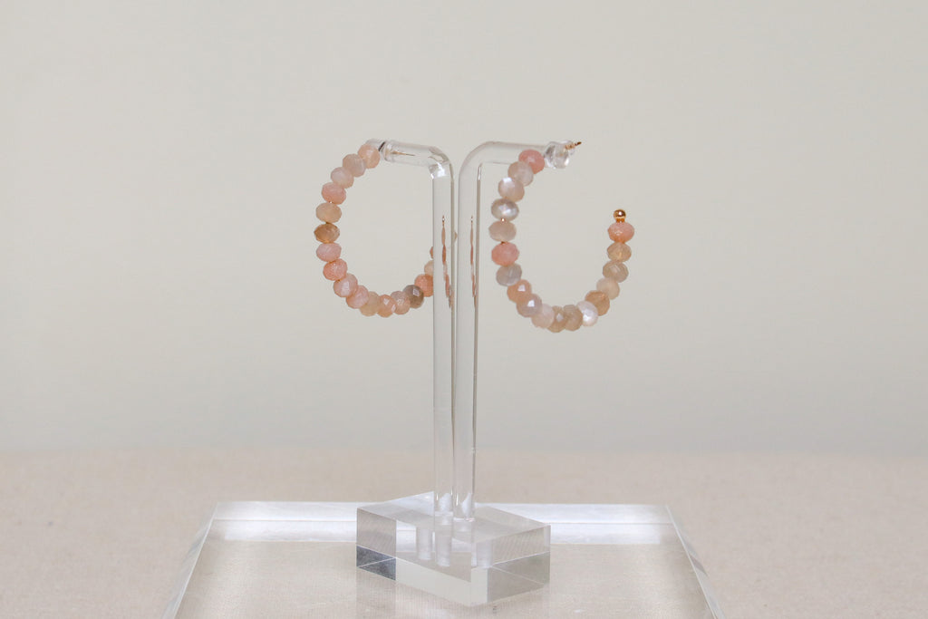 Sunstone Gemstone Hoops