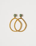 African Turquoise + Gold Hoop