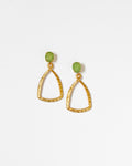 Jade + Triangle Hoop