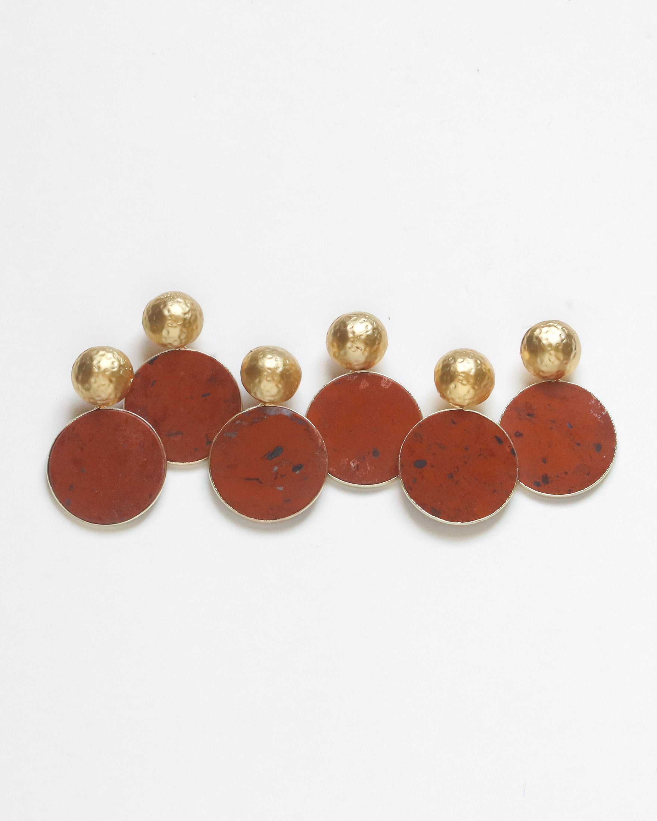 Gold + Round Red Jasper