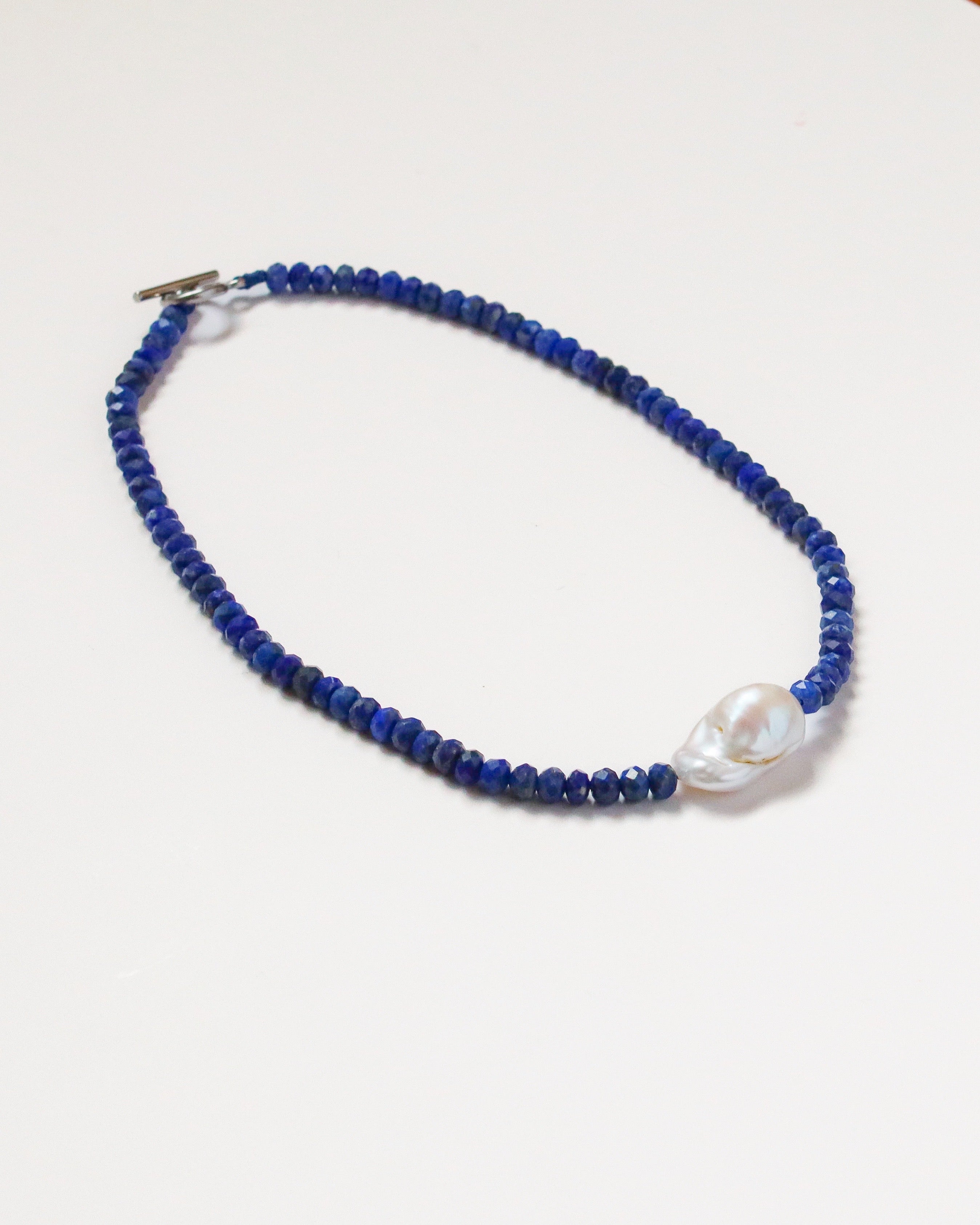 (PRE-ORDER) Baroque Beaded Lapis Lazuli Necklace