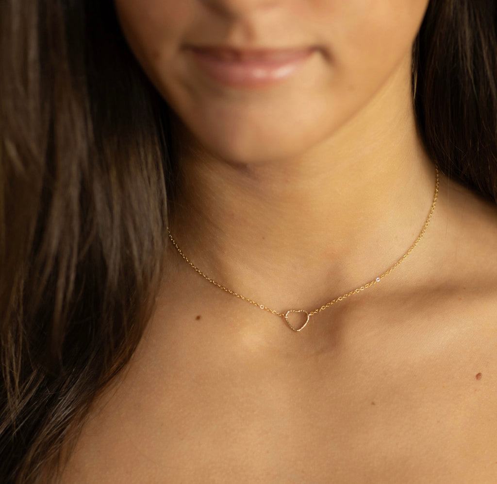 Dainty Gold Heart Necklace