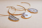 Grey Agate Collar Necklace