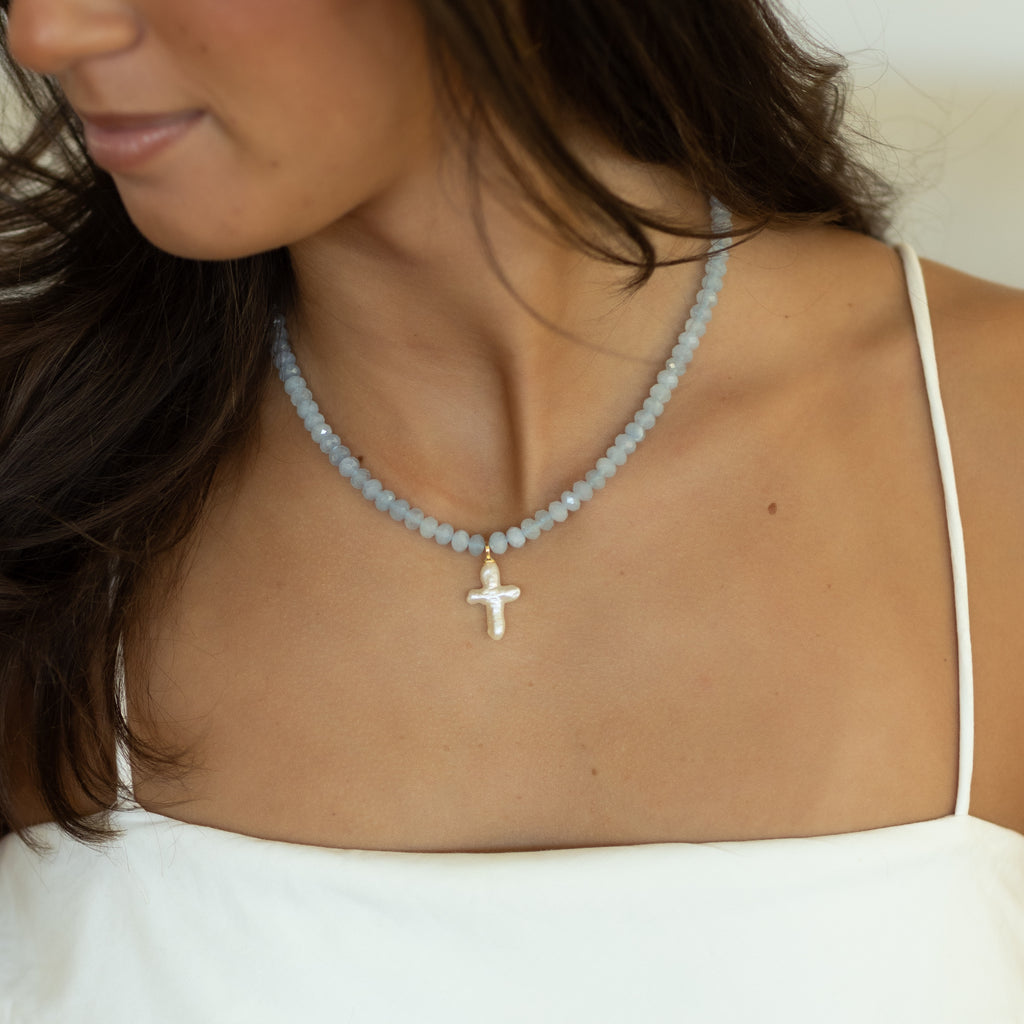 Aquamarine Cross