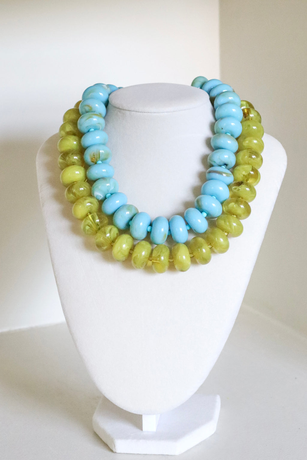 Turquoise Acrylic Nugget Necklace