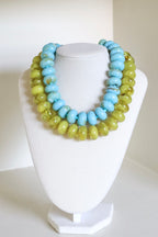 Turquoise Acrylic Nugget Necklace