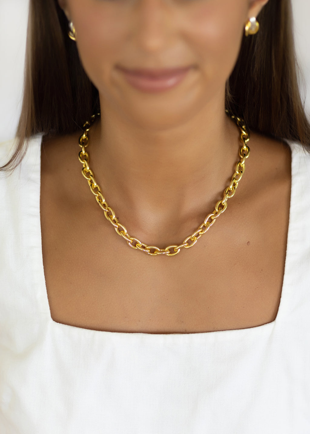 Golden Chain Link Necklace