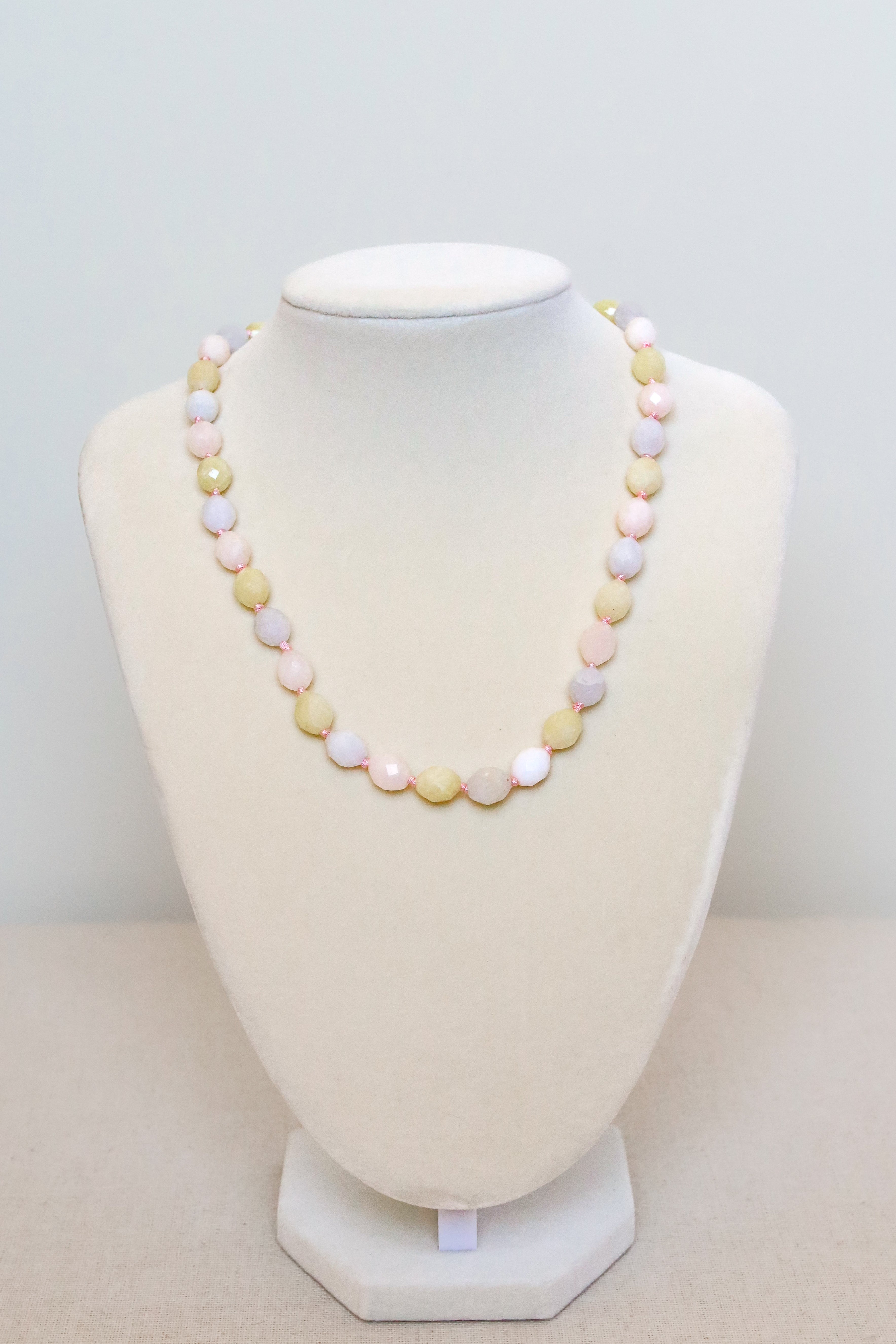 Multicolored Morganite Nugget Necklace