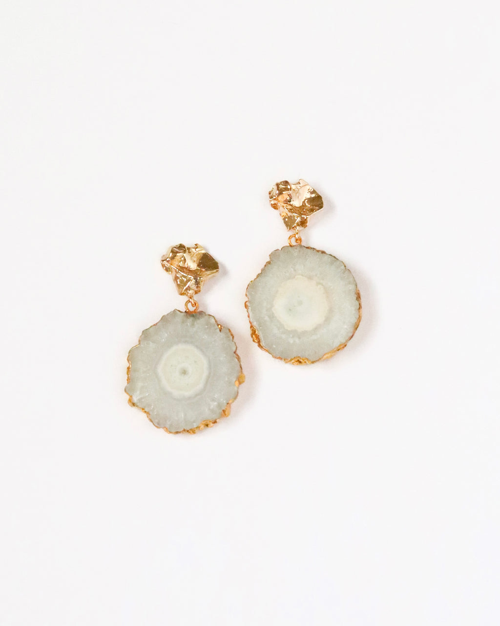 Gold + white solar agate