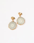 Gold + white solar agate
