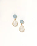 Blue + Small White Quartz Drop