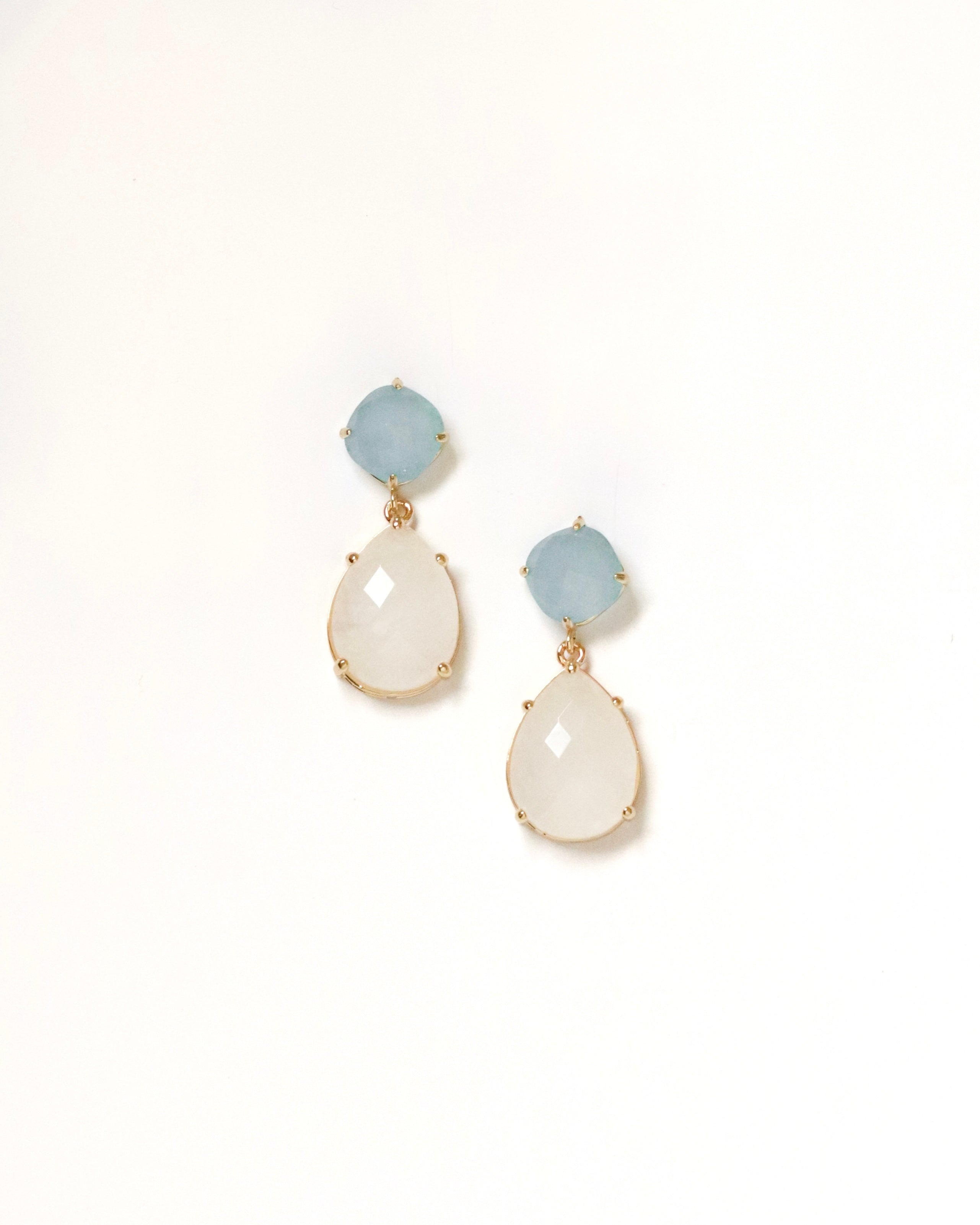 Blue + Small White Quartz Drop