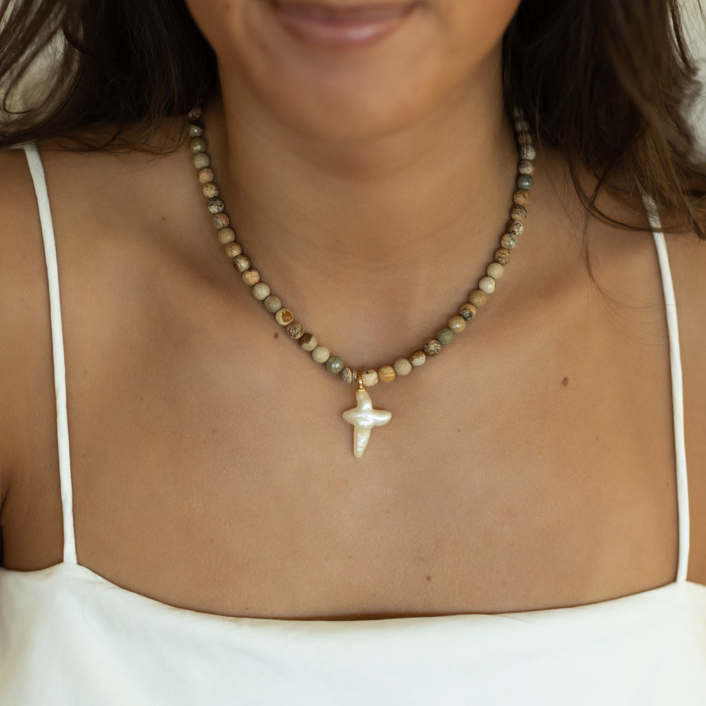 Light Brown Jasper Cross
