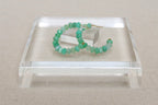 Green Jade Gemstone Hoops