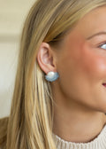 Baby Blue Cluster Drop Pearl Studs