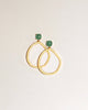 Green Jade + Gold Hoop