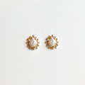 Diamond Burst Pearl Studs