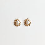 Diamond Burst Pearl Studs