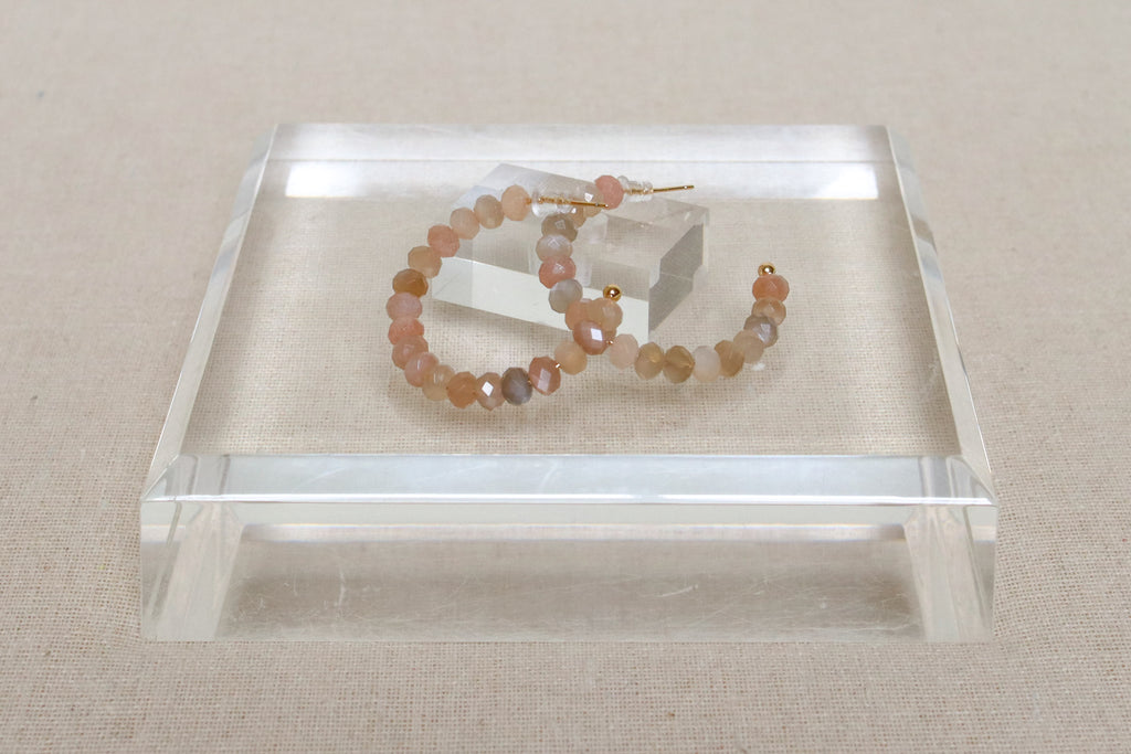 Sunstone Gemstone Hoops