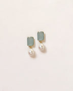 Square Blue +Petite Pearl