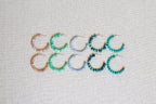 Green Jade Gemstone Hoops