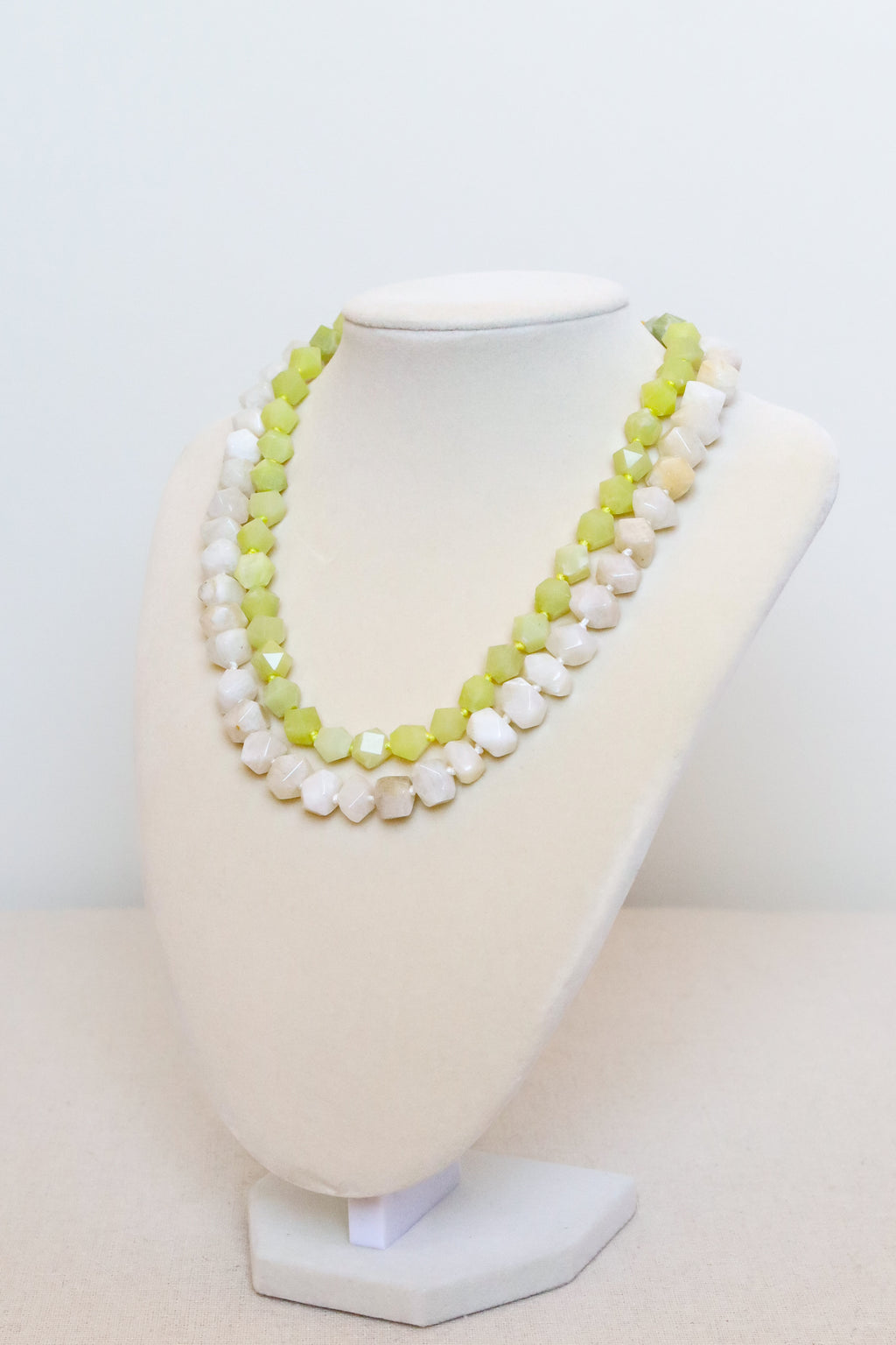 Chartreuse Jade Nugget Necklace