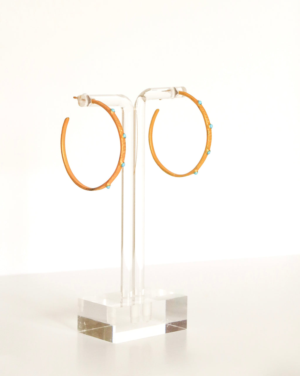 Turquoise Stone Hoop
