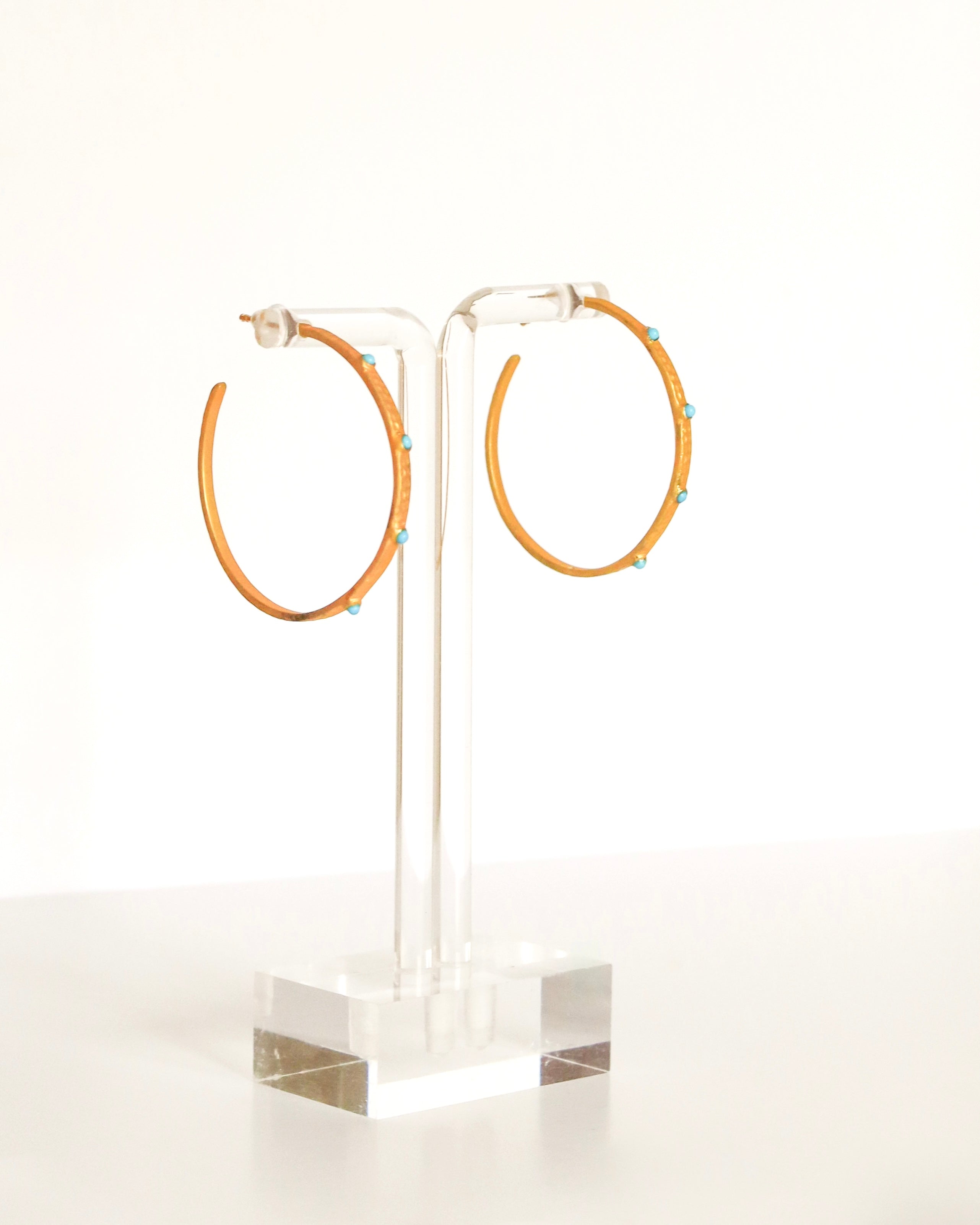 Turquoise Stone Hoop