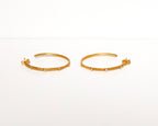 White Stone Hoops