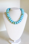 Turquoise Acrylic Nugget Necklace
