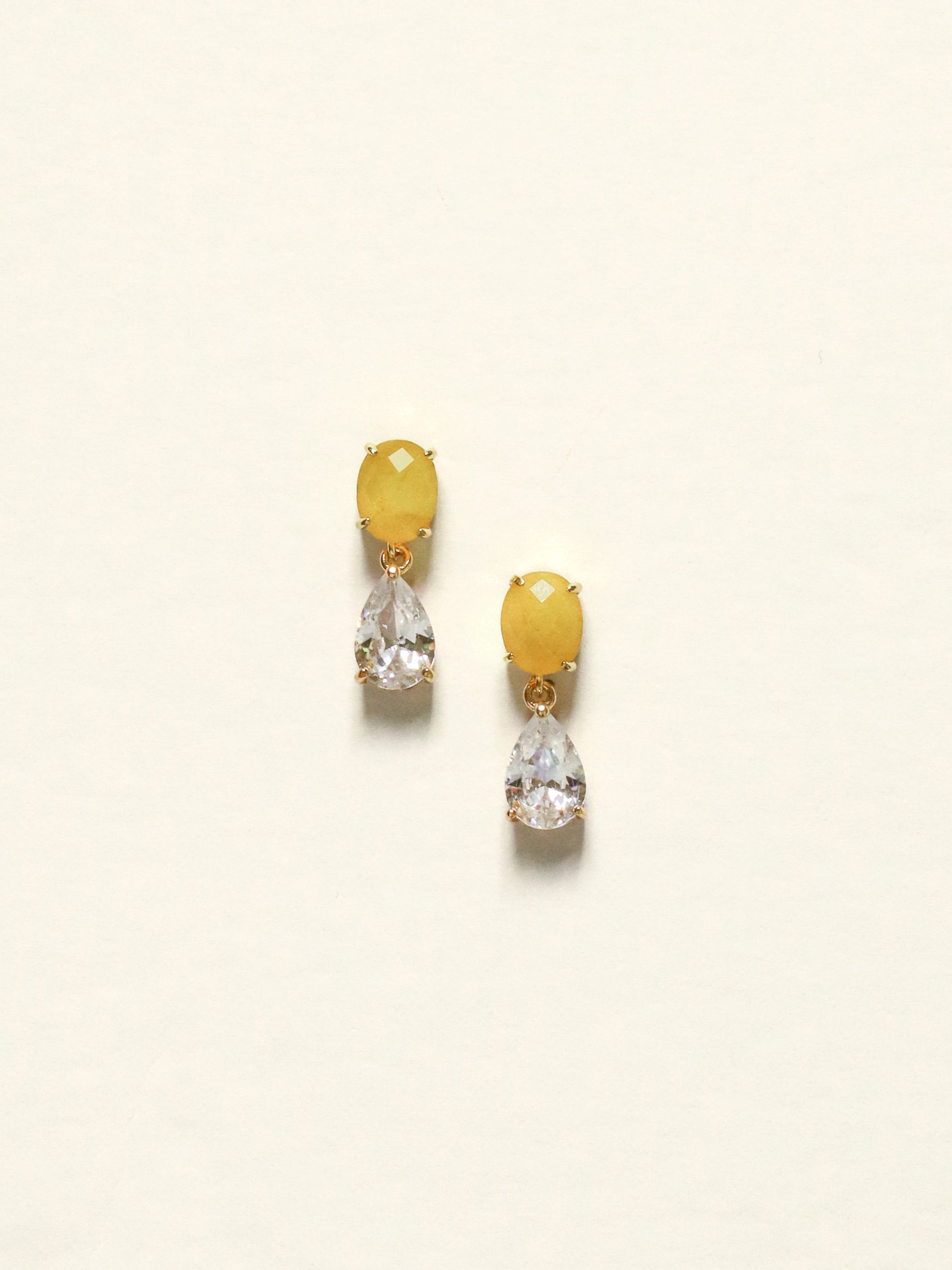Citrine + Glitzy Teardrop