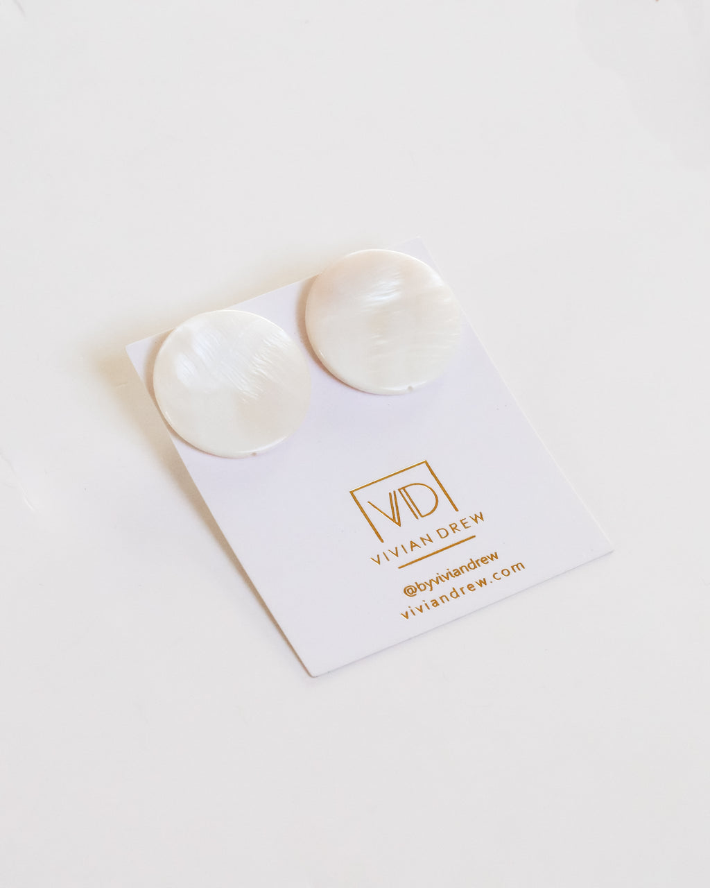 Large Round Shell Studs