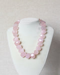Rose Quartz Statement Stone Necklace
