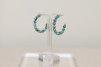 Green Turquoise Gemstone Hoops