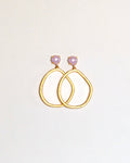 Lilac Jade + Gold Hoop