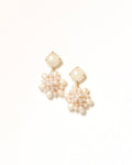 Petite White Quartz + Pearl Cluster
