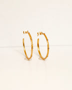 Taupe Stone Hoops