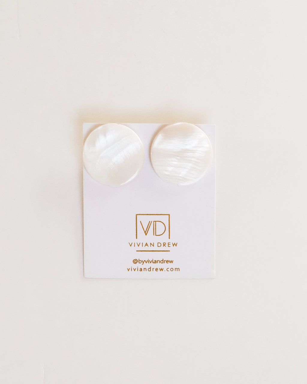Large Round Shell Studs